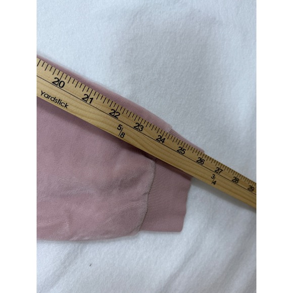 Victorias Secret Pink Velour Lounge Set Top Pants Heart Logo XS Open Back - Picture 8 of 13